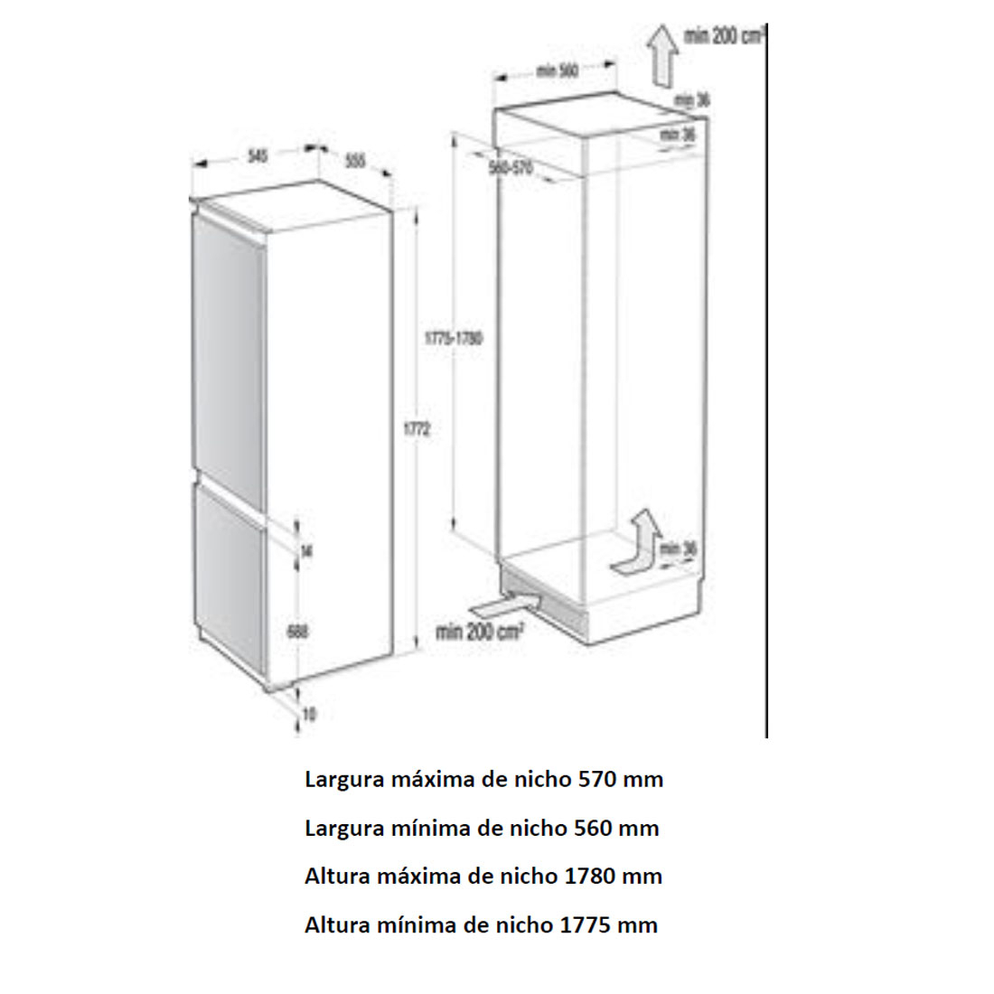 Refrigerador Gorenje Bottom Freezer 2 Portas Nrki5182a2