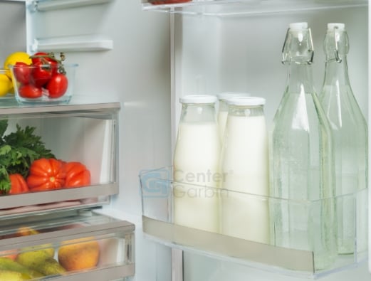 Painel interno em inox do refrigerador Bertazzoni