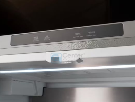 Painel de controle por toque do refrigerador Bertazzoni