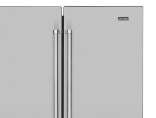Refrigerador Tecno com acabamento em inox anti-manchas