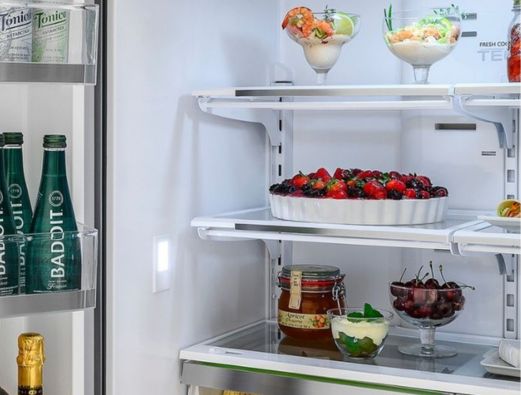 Prateleiras ajustáveis do refrigerador Tecno Vintage
