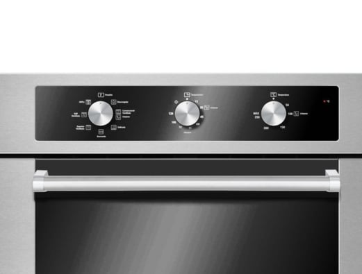 Painel analógico e controles rotativos do Forno Tecno Professional