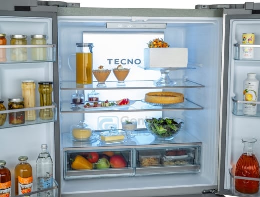 Capacidade interna do Refrigerador Tecno Professional 571 Litros