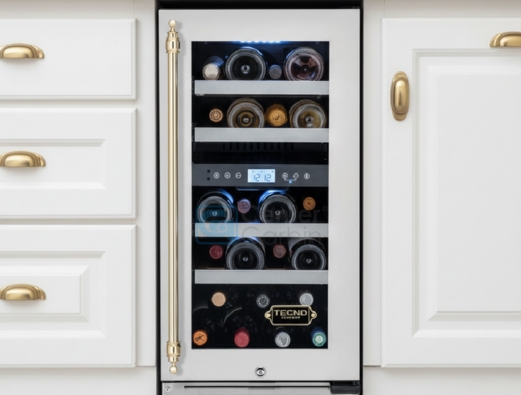 Adega Tecno Vintage Dual Zone em aço inox escovado