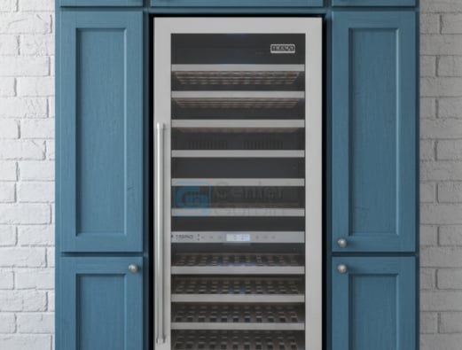 Adega Tecno Professional Dual Zone 151 garrafas em a&ccedil;o inox escovado