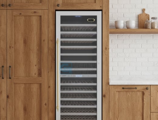 Adega Tecno Vintage Dual Zone 151 garrafas em a&ccedil;o inox escovado